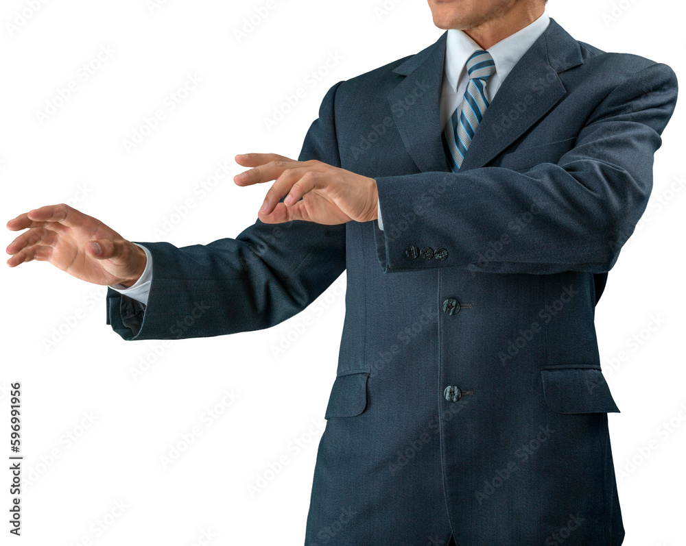 Closeup of a Businessman Gesturing
