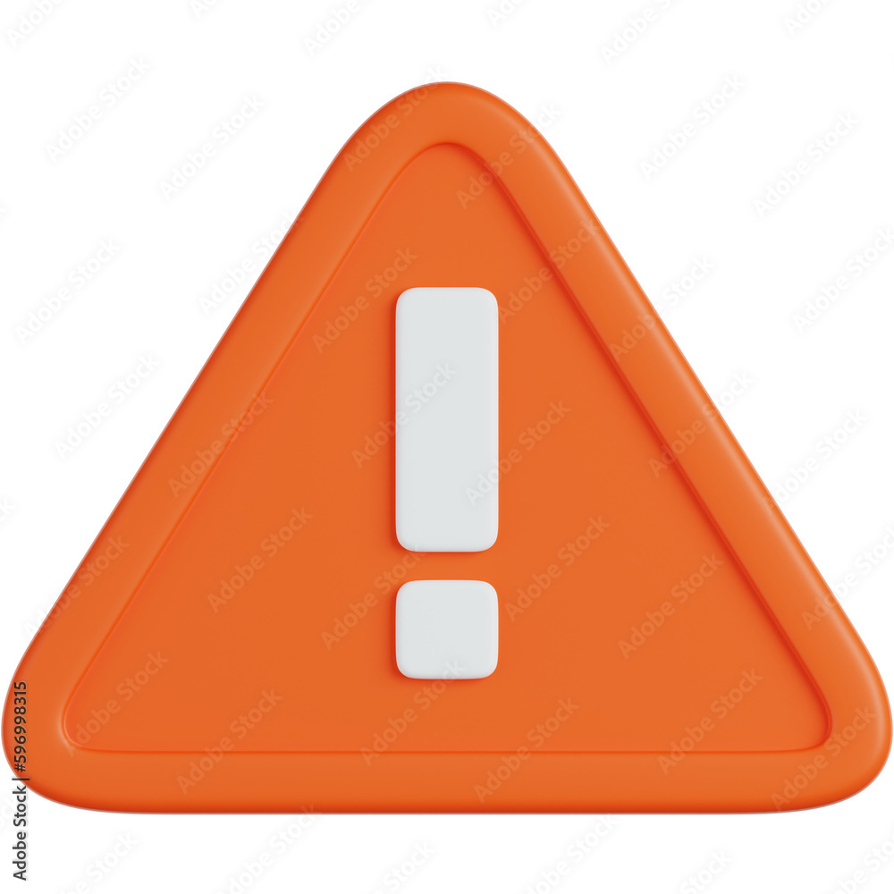 Warning 3D Icon Warning 3D Icon