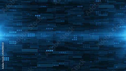 Abstract Trapcode Form digital particle wave and lights background animation cyber or technology background.