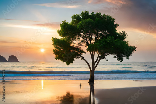 sunset on the beach © Md Imranul Rahman