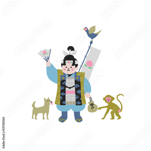 端午の節句のための桃太郎のイラスト