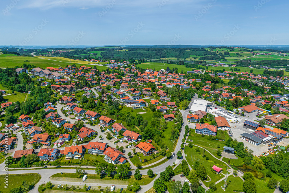 Ausblick auf die Gemeinde Oy im Allgäu
