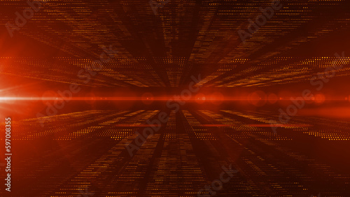 Abstract Trapcode Form digital particle wave and lights background animation cyber or technology background.