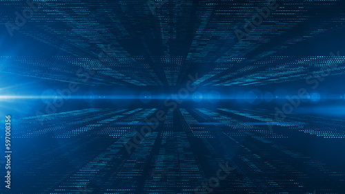 Abstract Trapcode Form digital particle wave and lights background animation cyber or technology background.