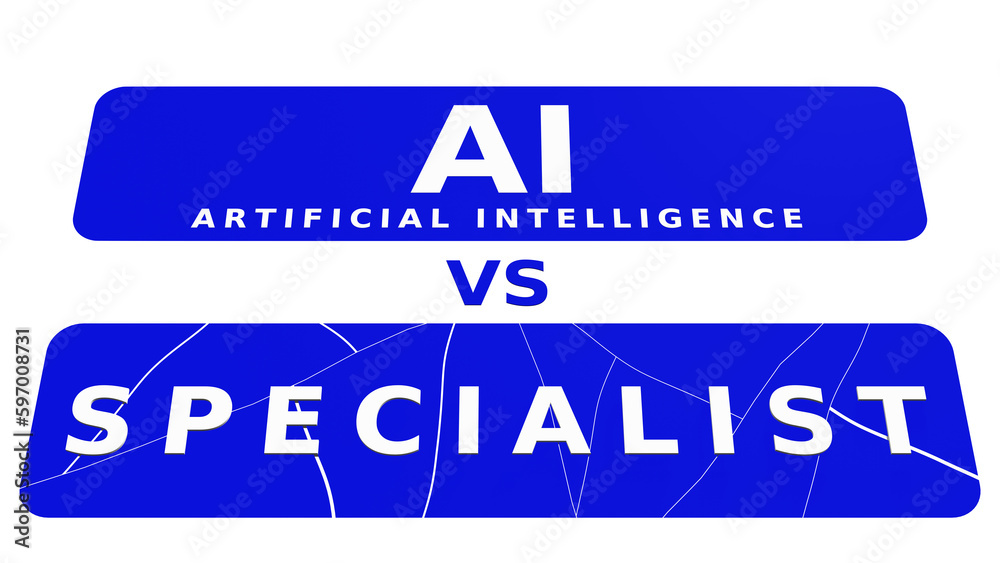 AI verdrängt Arbeitsplätze. Künstliche Intelligenz vs menschliche Intelligenz AI verdrängt Arbeitsplätze. Künstliche Intelligenz vs menschliche Intelligenz