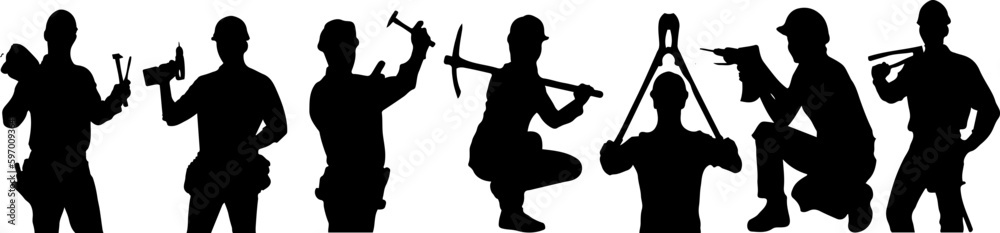 Construction Worker Silhouette Set
Tools of the Trade Silhouette Set
Building and Construction Silhouette Set
Hard Hats and Hammers Silhouette Set Construction Worker Silhouette Set
Tools of the Trade Silhouette Set
Building and Construction Silhouette Set
Hard Hats and Hammers Silhouette Set