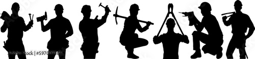 Construction Worker Silhouette Set
Tools of the Trade Silhouette Set
Building and Construction Silhouette Set
Hard Hats and Hammers Silhouette Set