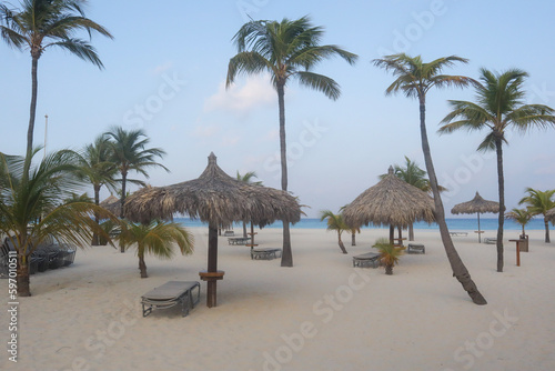 Travel to an Aruba resort near the ocean