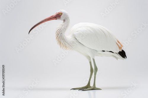 White ibis isolated on a white background. 3d rendering.
created with generative AI photo