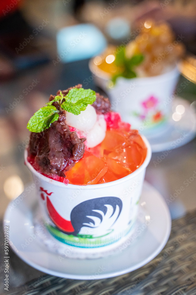 Aiyu Jelly local dessert from Phuket,shaved iced