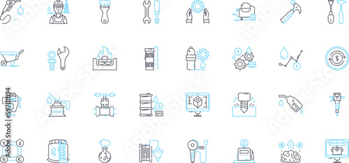 Artificial computing linear icons set. Robotics , Automation , Machine Learning , Neural Nerks , Algorithms , Big Data , Cybernetics line vector and concept signs. Autonomy ,Expert Generative AI