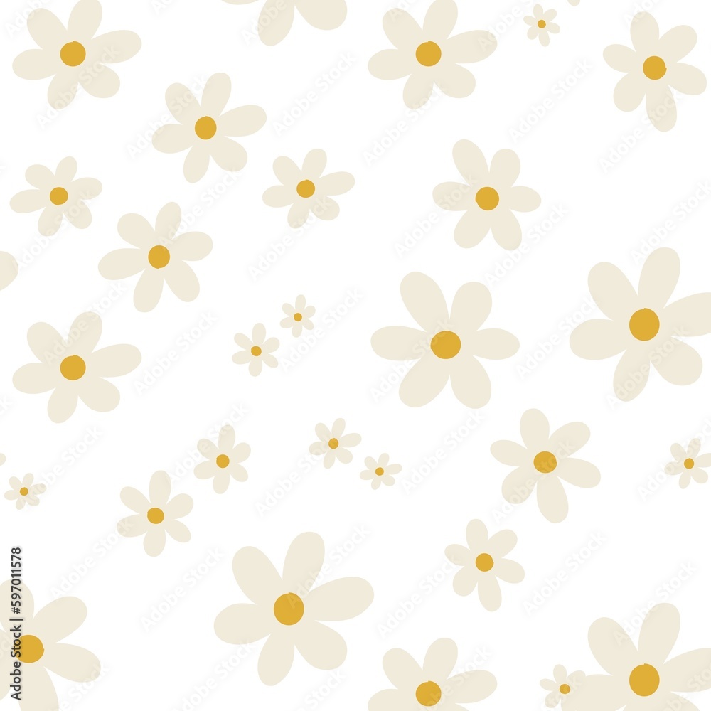 daisy flower white background floral pattern daisy flower white background floral pattern