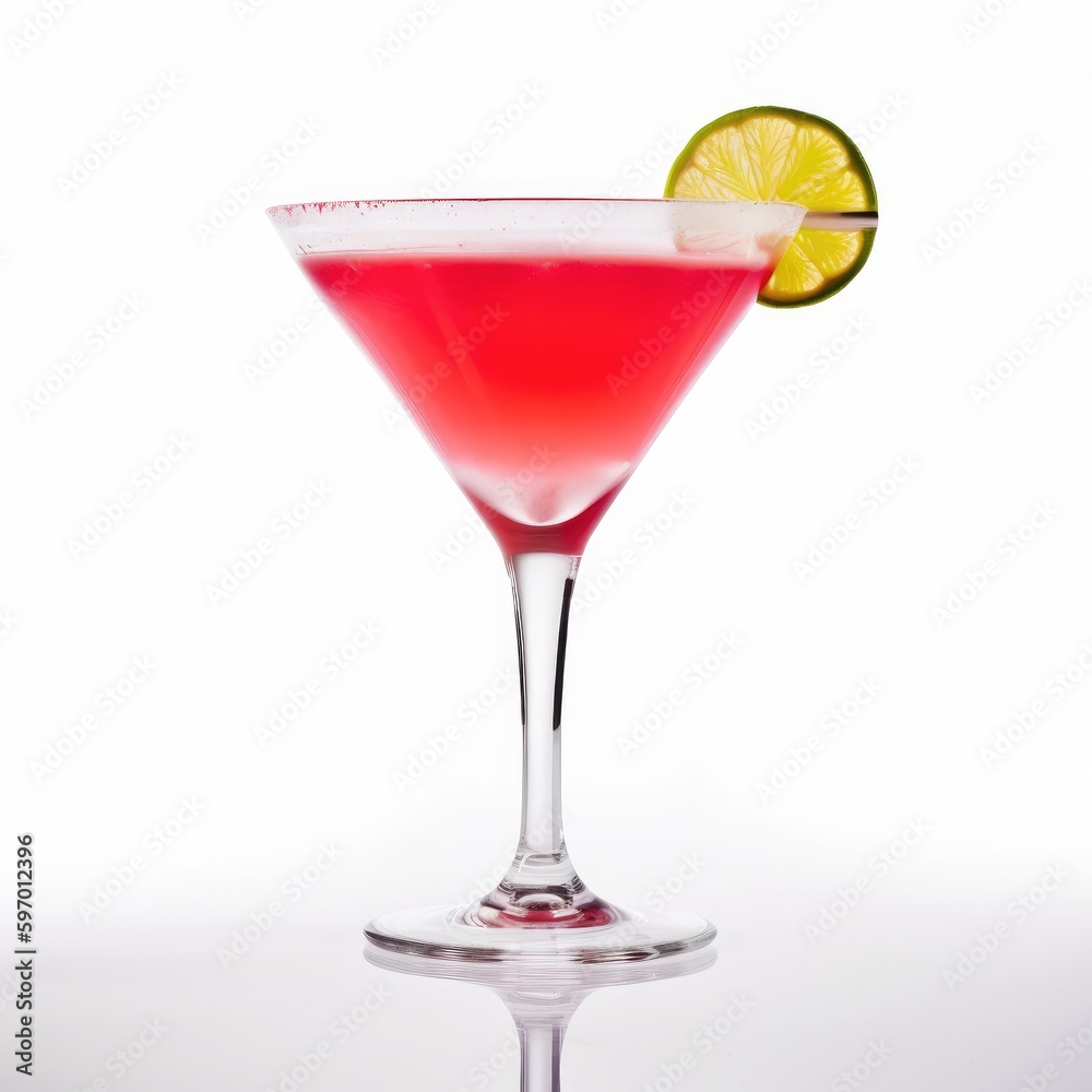 Daiquiri cocktail Isolated on White. Generative AI