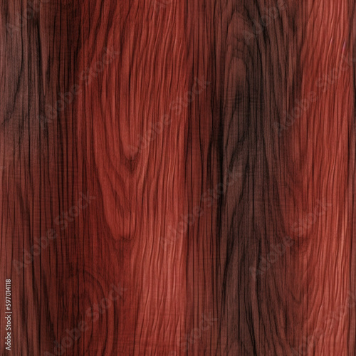 Natural red wood seamless tile pattern to use as background, wood wall texture. Generative AI