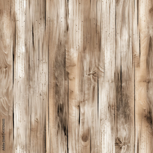 Natural wood seamless tile pattern to use as background, wood wall texture. Generative AI