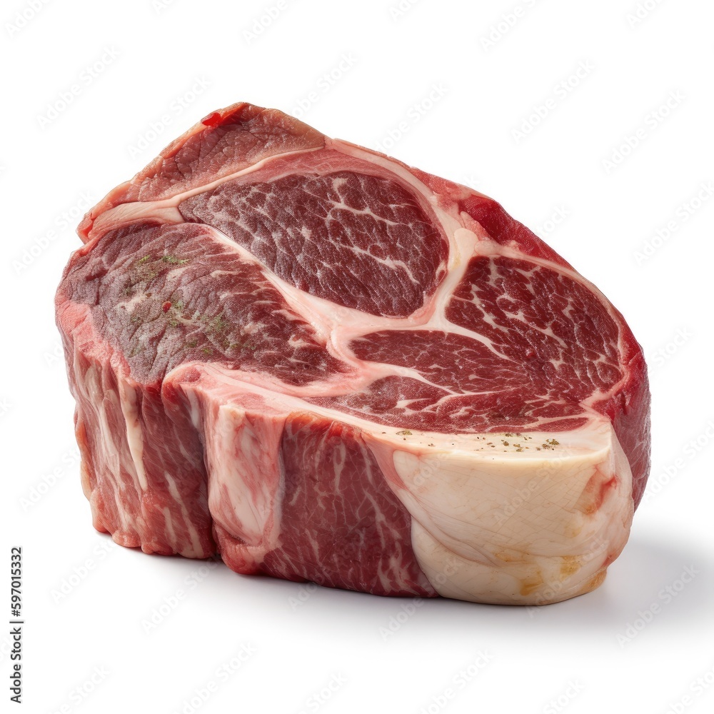 Obraz premium Shell Steak bone-in center-cut Short Loin. Generative AI