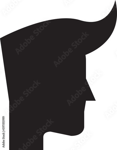 silhouette human head avatar