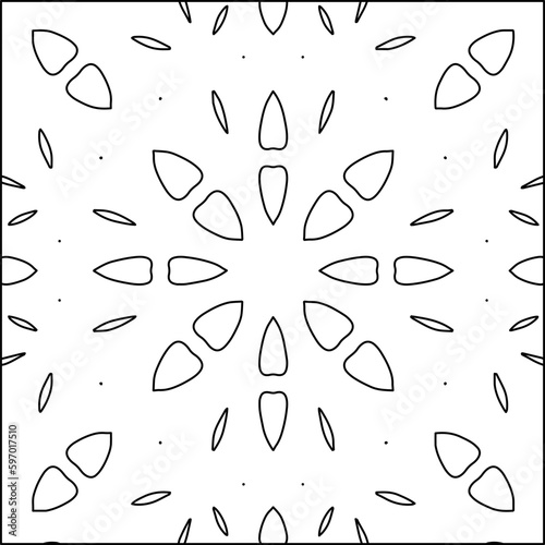  Seamless pattern. Modern stylish texture. Composition from regularly repeating geometrical element. Black and white pattern for web page, textures, card, poster, fabric, textile.