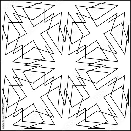  Seamless pattern. Modern stylish texture. Composition from regularly repeating geometrical element. Black and white pattern for web page, textures, card, poster, fabric, textile.