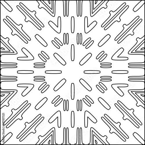  Seamless pattern. Modern stylish texture. Composition from regularly repeating geometrical element. Black and white pattern for web page, textures, card, poster, fabric, textile.