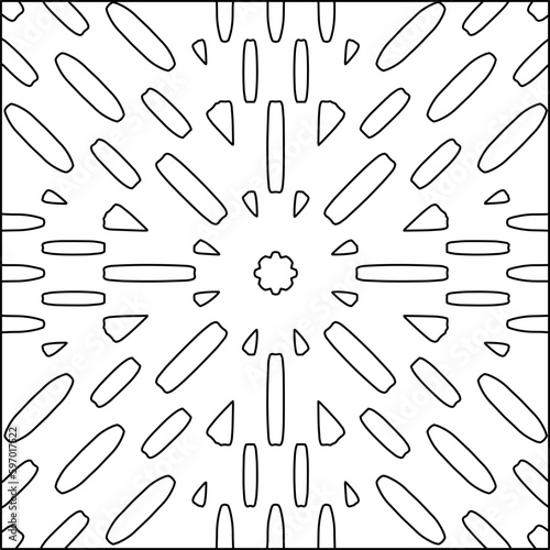  Seamless pattern. Modern stylish texture. Composition from regularly repeating geometrical element. Black and white pattern for web page, textures, card, poster, fabric, textile.