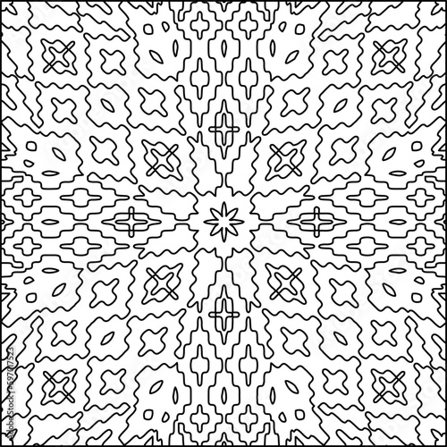  Seamless pattern. Modern stylish texture. Composition from regularly repeating geometrical element. Black and white pattern for web page, textures, card, poster, fabric, textile.