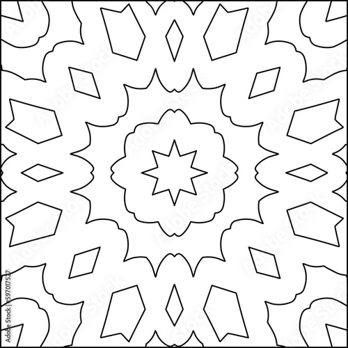 Seamless pattern. Modern stylish texture. Composition from regularly repeating geometrical element. Black and white pattern for web page, textures, card, poster, fabric, textile.
