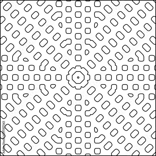  Seamless pattern. Modern stylish texture. Composition from regularly repeating geometrical element. Black and white pattern for web page, textures, card, poster, fabric, textile.