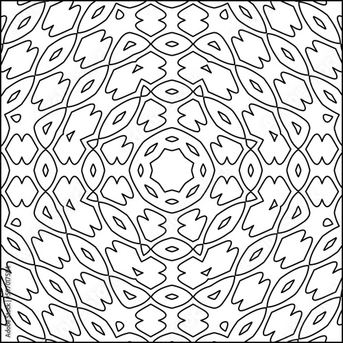  Seamless pattern. Modern stylish texture. Composition from regularly repeating geometrical element. Black and white pattern for web page, textures, card, poster, fabric, textile.