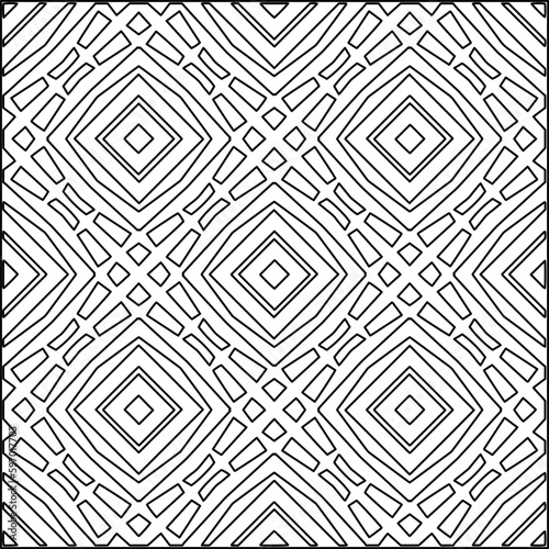  Seamless pattern. Modern stylish texture. Composition from regularly repeating geometrical element. Black and white pattern for web page, textures, card, poster, fabric, textile.