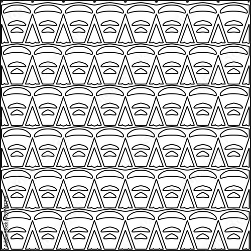  Seamless pattern. Modern stylish texture. Composition from regularly repeating geometrical element. Black and white pattern for web page, textures, card, poster, fabric, textile.