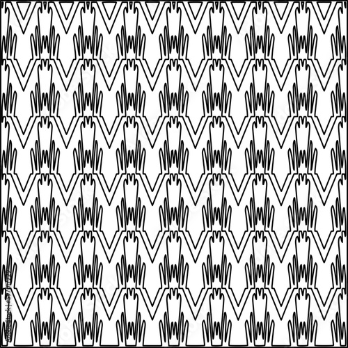  Seamless pattern. Modern stylish texture. Composition from regularly repeating geometrical element. Black and white pattern for web page, textures, card, poster, fabric, textile.