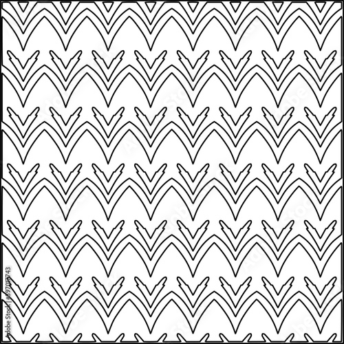 Seamless pattern. Modern stylish texture. Composition from regularly repeating geometrical element. Black and white pattern for web page, textures, card, poster, fabric, textile.