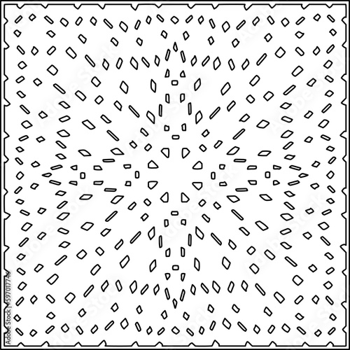  Seamless pattern. Modern stylish texture. Composition from regularly repeating geometrical element. Black and white pattern for web page, textures, card, poster, fabric, textile.