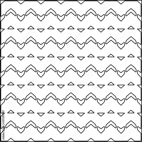 Seamless pattern. Modern stylish texture. Composition from regularly repeating geometrical element. Black and white pattern for web page, textures, card, poster, fabric, textile.