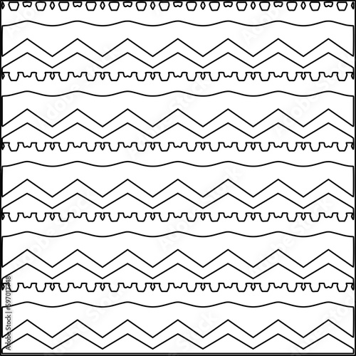  Seamless pattern. Modern stylish texture. Composition from regularly repeating geometrical element. Black and white pattern for web page, textures, card, poster, fabric, textile.