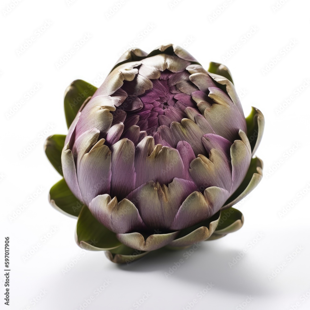 Fototapeta premium Artichoke Isolated on White. Generative AI