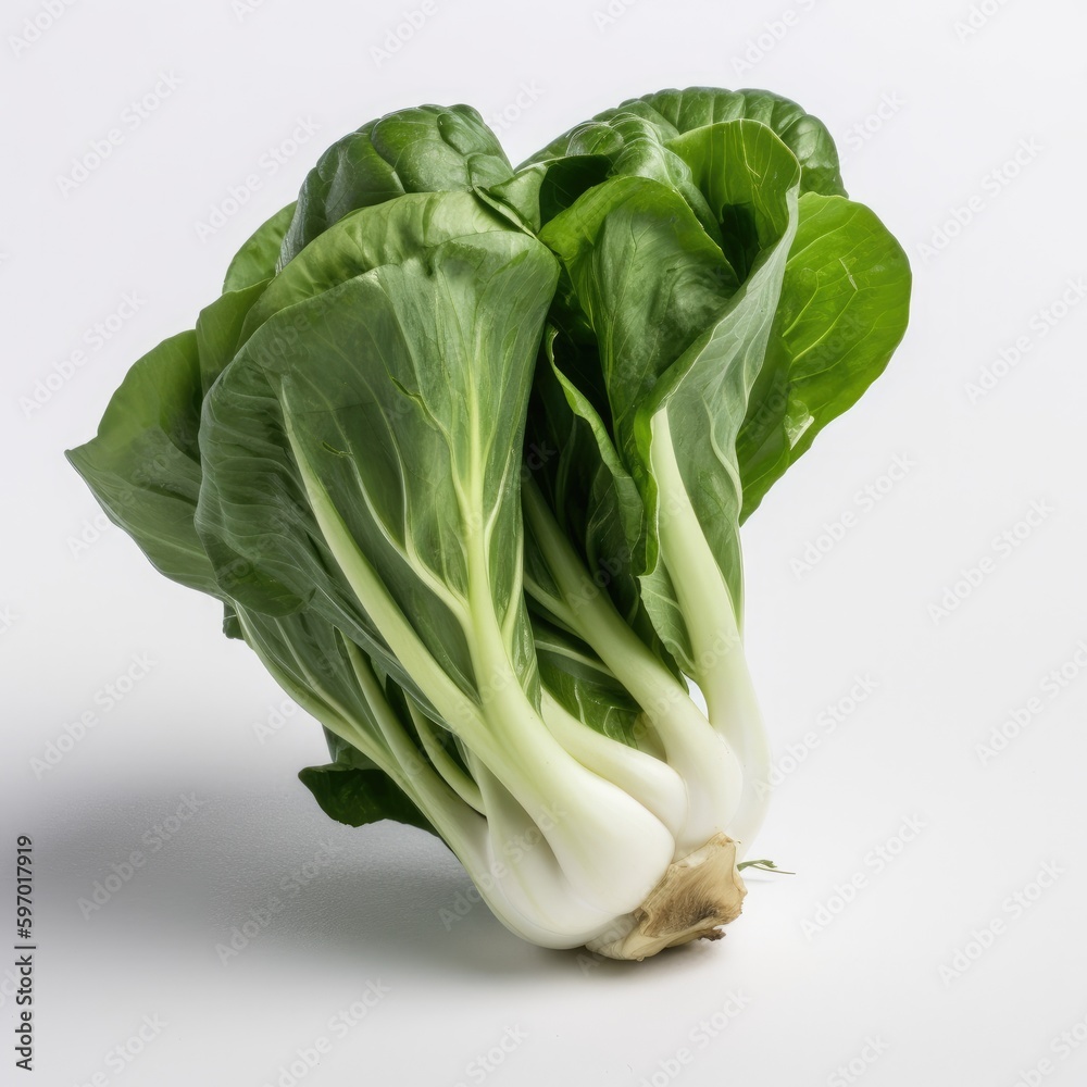 Bok Choy Pak Choi Isolated on White. Generative AI Bok Choy Pak Choi Isolated on White. Generative AI