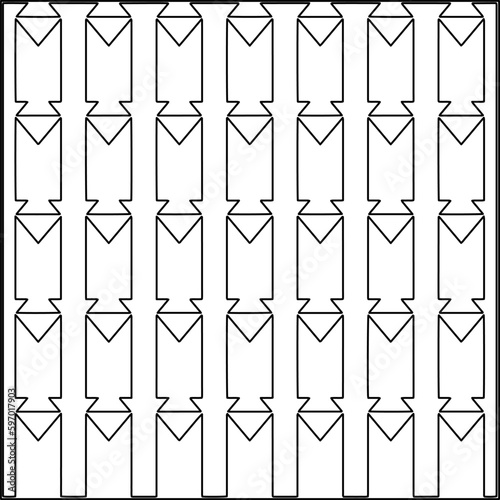 Seamless pattern. Modern stylish texture. Composition from regularly repeating geometrical element. Black and white pattern for web page, textures, card, poster, fabric, textile.