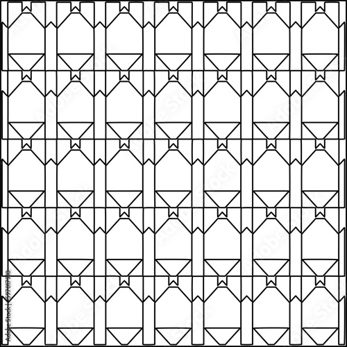  Seamless pattern. Modern stylish texture. Composition from regularly repeating geometrical element. Black and white pattern for web page, textures, card, poster, fabric, textile.