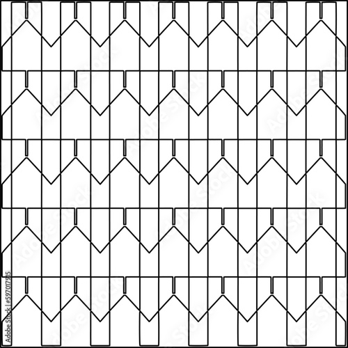  Seamless pattern. Modern stylish texture. Composition from regularly repeating geometrical element. Black and white pattern for web page, textures, card, poster, fabric, textile.