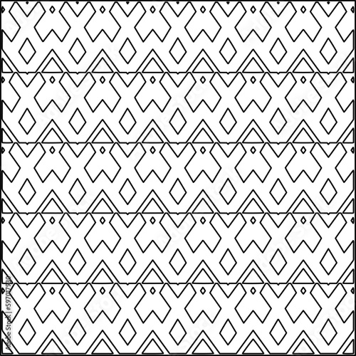 Seamless pattern. Modern stylish texture. Composition from regularly repeating geometrical element. Black and white pattern for web page, textures, card, poster, fabric, textile.