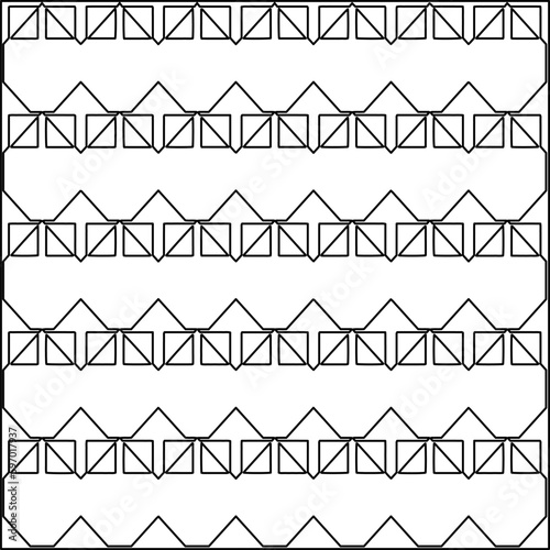  Seamless pattern. Modern stylish texture. Composition from regularly repeating geometrical element. Black and white pattern for web page, textures, card, poster, fabric, textile.