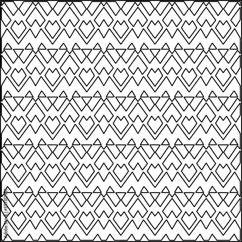  Seamless pattern. Modern stylish texture. Composition from regularly repeating geometrical element. Black and white pattern for web page, textures, card, poster, fabric, textile.