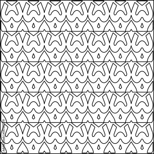  Seamless pattern. Modern stylish texture. Composition from regularly repeating geometrical element. Black and white pattern for web page, textures, card, poster, fabric, textile.