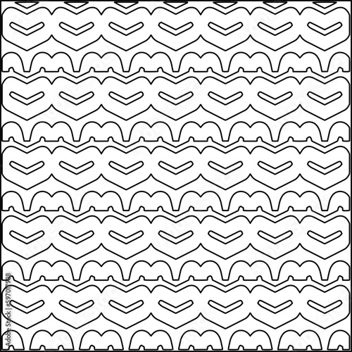  Seamless pattern. Modern stylish texture. Composition from regularly repeating geometrical element. Black and white pattern for web page, textures, card, poster, fabric, textile.
