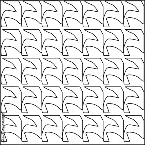  Seamless pattern. Modern stylish texture. Composition from regularly repeating geometrical element. Black and white pattern for web page, textures, card, poster, fabric, textile.