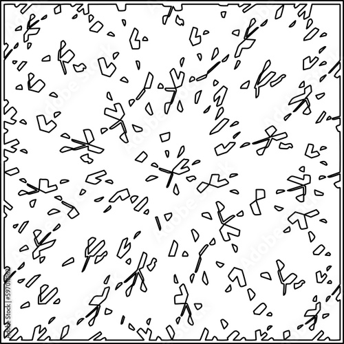  Seamless pattern. Modern stylish texture. Composition from regularly repeating geometrical element. Black and white pattern for web page, textures, card, poster, fabric, textile.