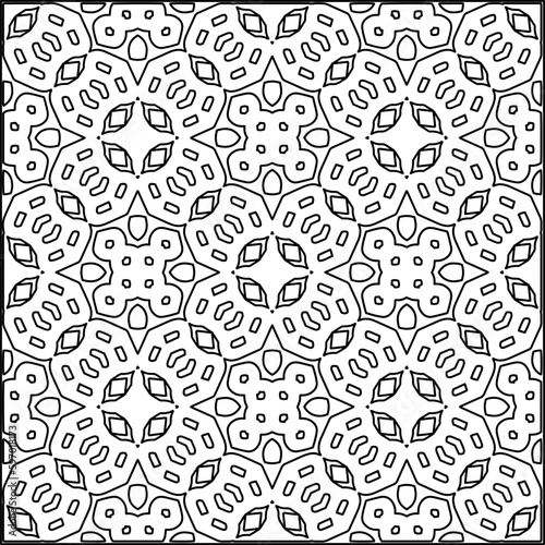  Seamless pattern. Modern stylish texture. Composition from regularly repeating geometrical element. Black and white pattern for web page, textures, card, poster, fabric, textile.