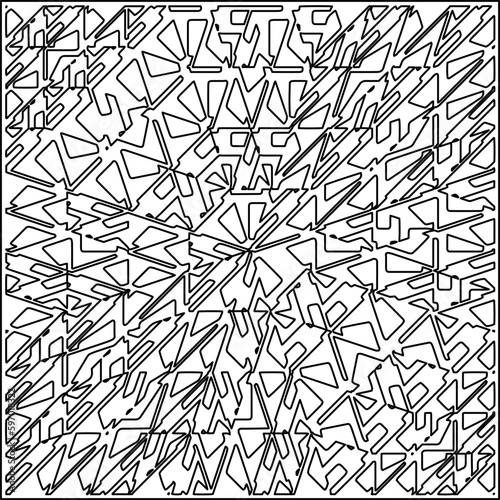  Seamless pattern. Modern stylish texture. Composition from regularly repeating geometrical element. Black and white pattern for web page, textures, card, poster, fabric, textile.